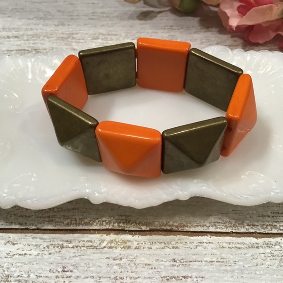 Orange Stretchy Bracelet - Picture 5 of 8